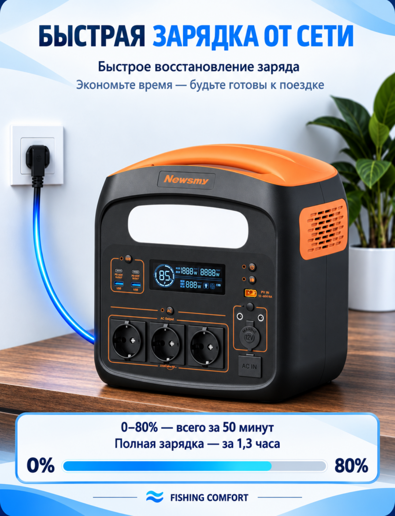 Портативная электростанция Newsmy N1200