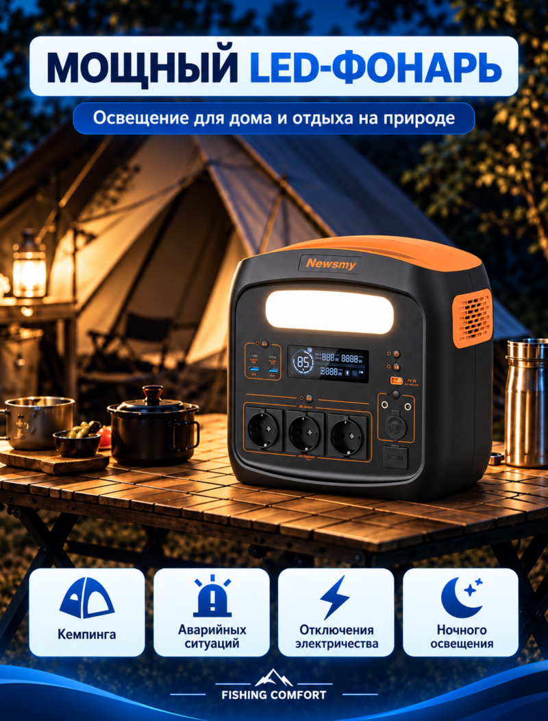 Портативная электростанция Newsmy N1200
