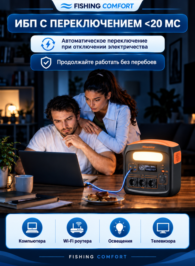 Портативная электростанция Newsmy N1200